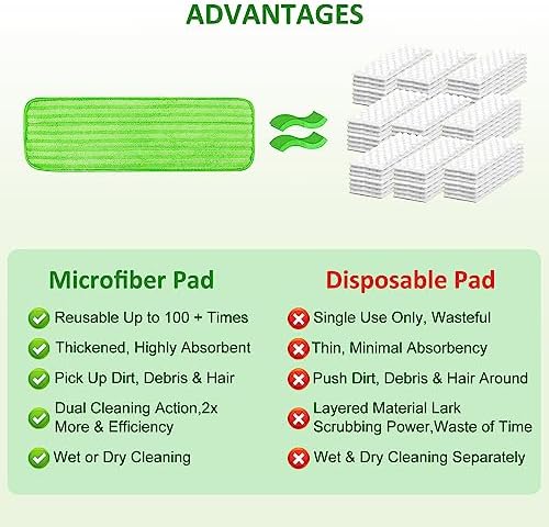 GFRED 4 Pack Swiffer XL Mop Pads Reusable Wet Dry