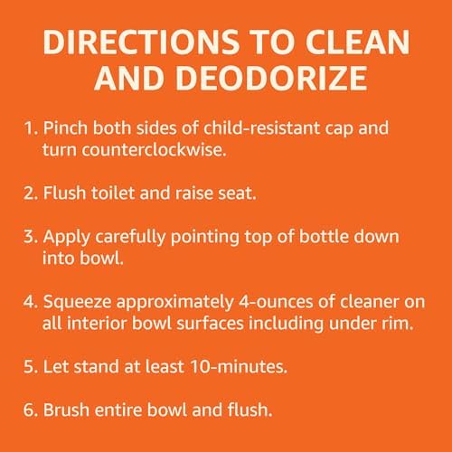Amazon Basics Toilet Bowl Cleaner with Bleach and Fresh Scent