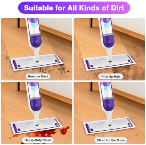 HOMEXCEL Microfiber Mop Pads 24 Count for Swiffer Powermop