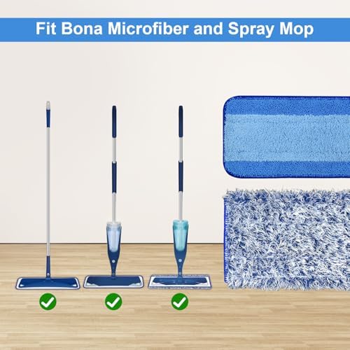 DLAIMI 4 Pack Microfiber Mop Pads for Bona Mop 1