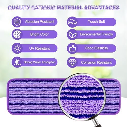 4 Pack Reusable Swiffer PowerMop Pads with Cationic Material 1