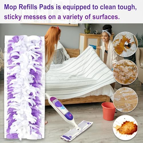 Cafonil Power Mop Pads Refills 25 PCS Multi-Surface