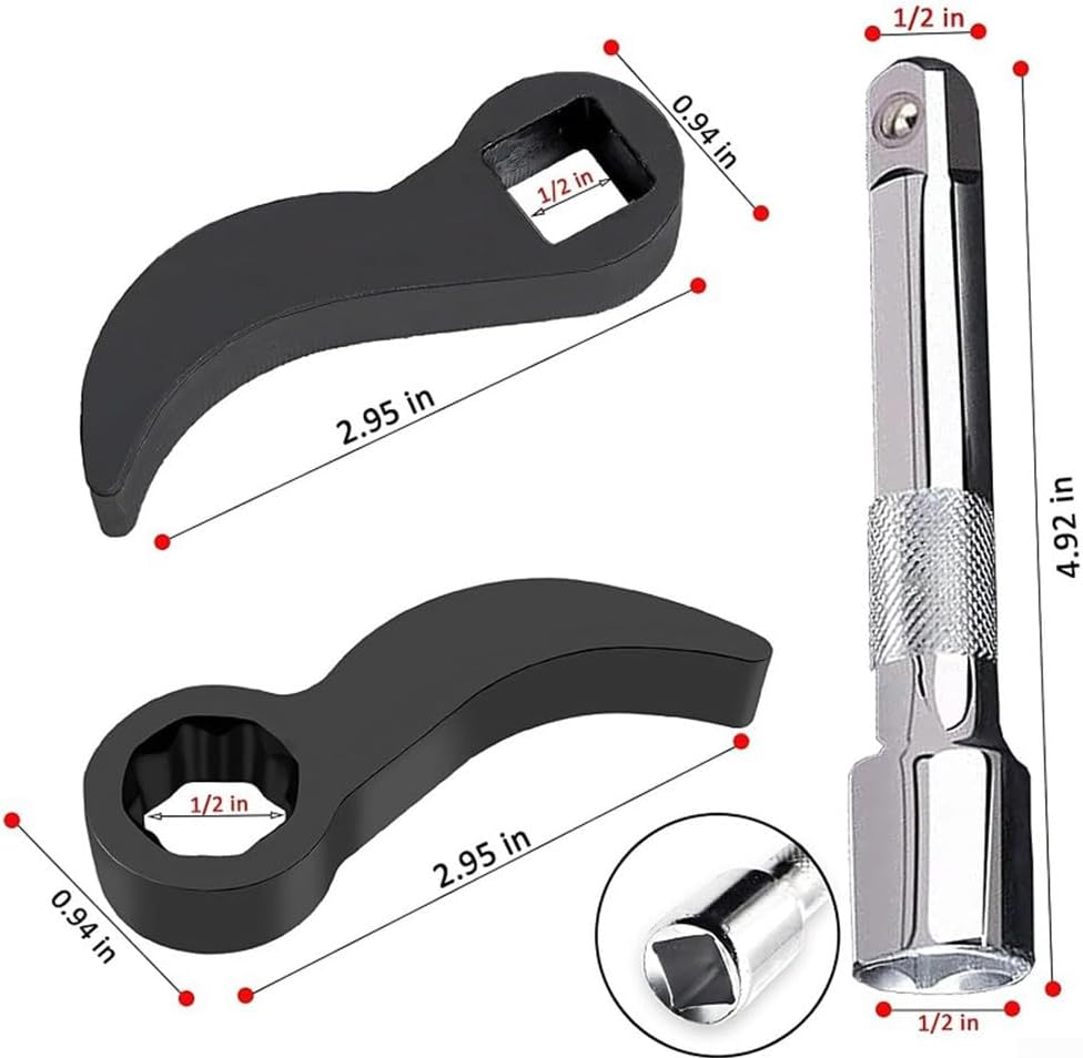 3 Pcs Crowbar Adapter Head Tool Set B