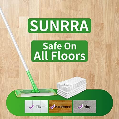 SUNRRA 200 Count Thickeded Dry Sweeping Cloths for Swiffer Mop and Sweeper