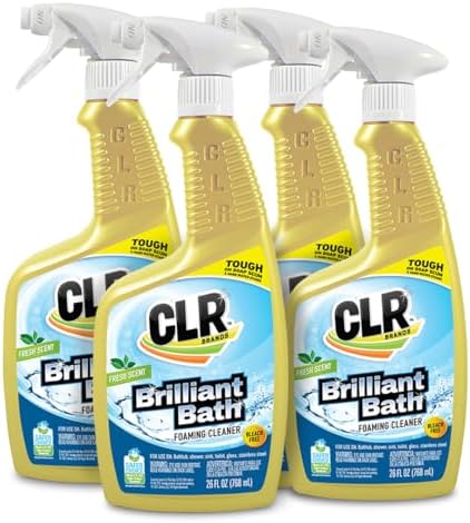 CLR Brilliant Bath Foaming Cleaner Spray 26 Ounce Pack of 4