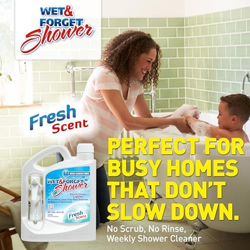 Wet Forget Shower Cleaner Spray 64 Oz No-Scrub Weekly Use