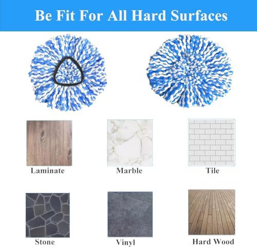 5 Pack Microfiber Mop Head Replacements for RinseClea Spin Mop