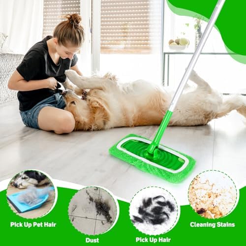 ZHAYAO Reusable Microfiber Mop Pads 3 Pack for Swiffer Sweeper