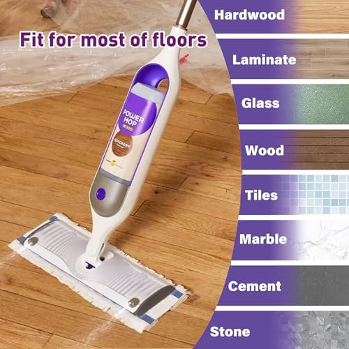 Funtin 40-Pack Disposable Mop Pads for Swiffer Power Mop