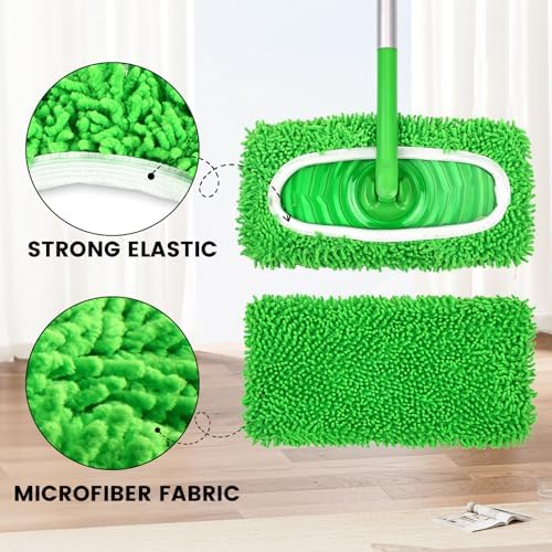 6Pcs Reusable Microfiber Mop Pads for Swiffer Flat Mops