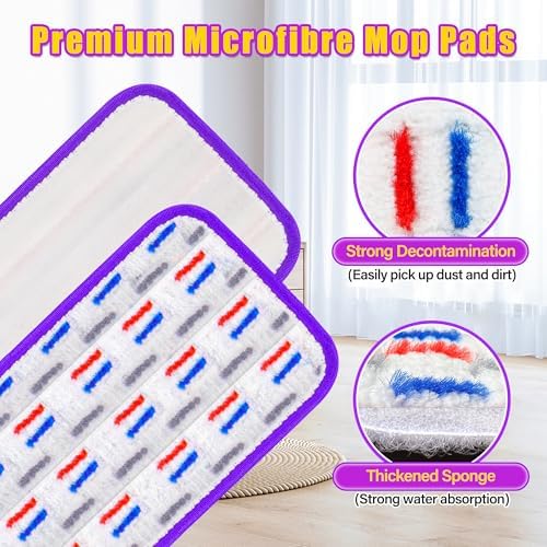 8 Pack Reusable Mop Pads for Swiffer PowerMop 1