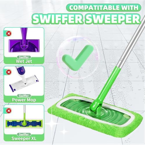 Nicemiya 8 Pack Reusable Mop Pads for Swiffer