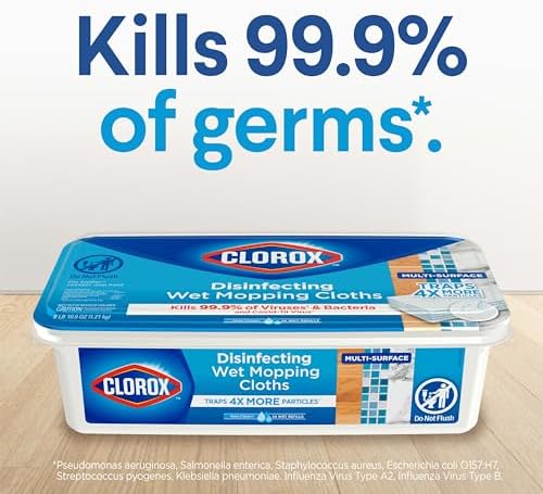 Clorox Disinfecting Wet Mop Refills 24 Count Multi-Surface Use