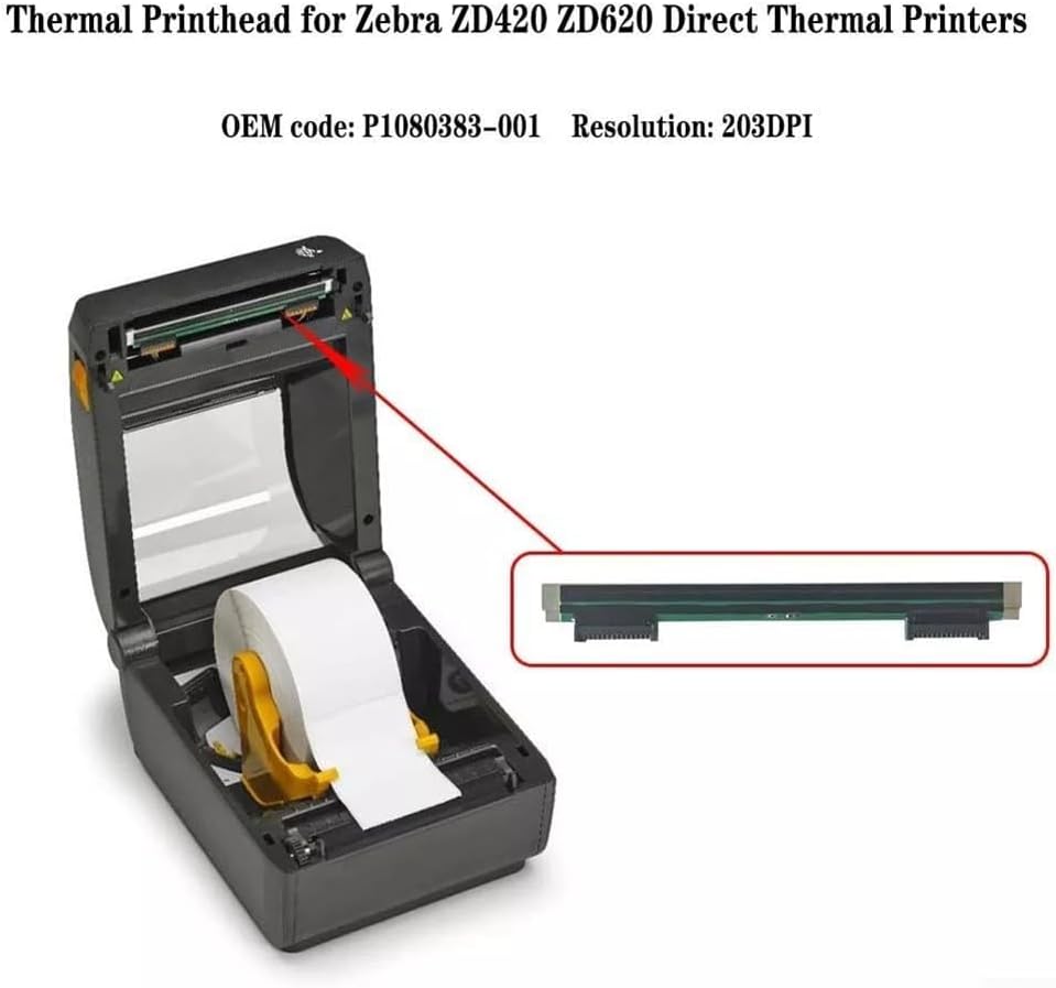 Marebm Thermal Print Head for Zebra ZD420 ZD620 203dpi P1080383-001