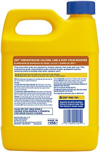Zep Enforcer ZUCAL32 32-Ounce Calcium Lime Rust Remover