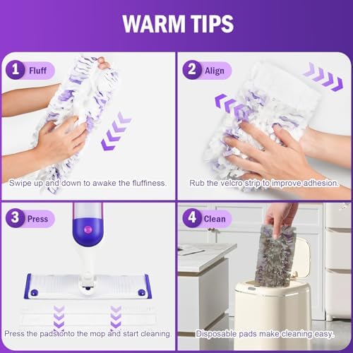 DrFlito 25 Pack Power Mop Pad Refills Unscented