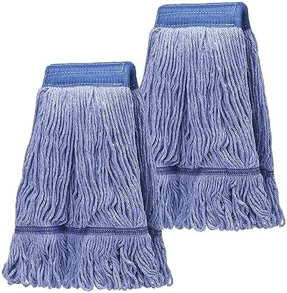 2 Pack Heavy Duty Blue Industrial Mop Heads