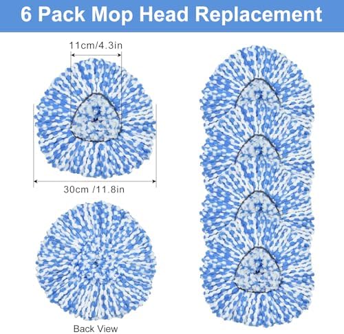 DLAIMI 6-Pack Spin Mop Replacement Heads 1