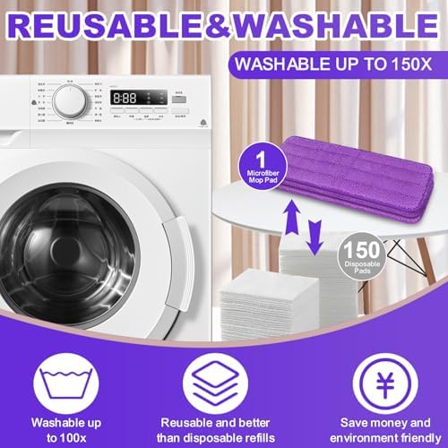 INFICRIME 6 Pack Reusable Microfiber Mop Pads 1