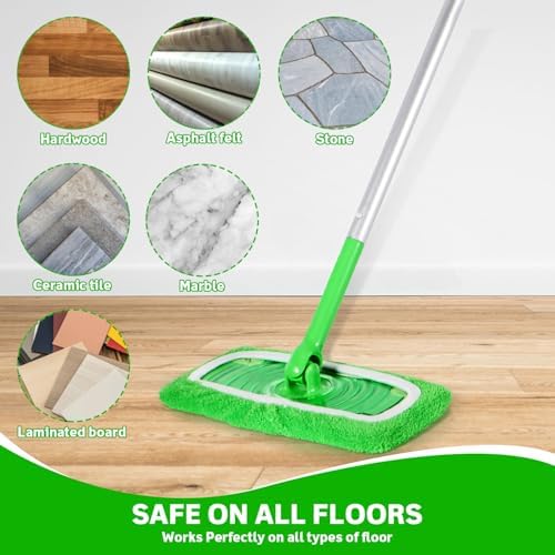 ZHAYAO Reusable Microfiber Mop Pads 3 Pack for Swiffer Sweeper