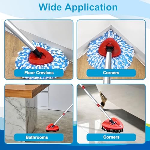 Pkulater O Cedar 8-Pack Spin Mop Replacement Heads