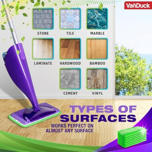 VanDuck Reusable Mop Pads 4 Pack - Microfiber WetJet Refill