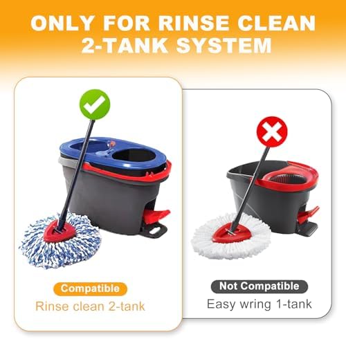 YZJAJZY Mop Heads Replacement for 2-Tank Spin Mop System