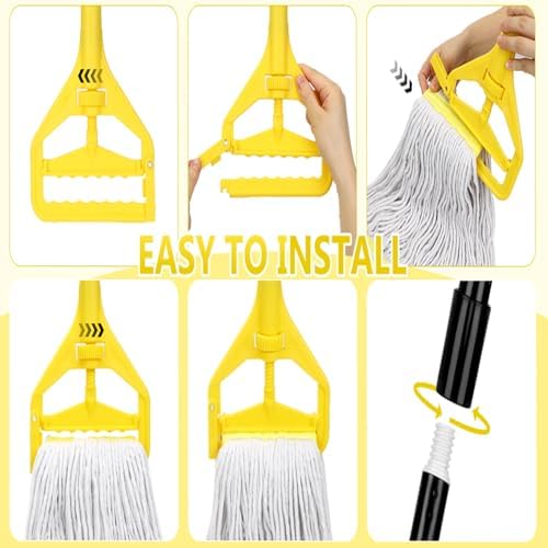 VOUBIEN Heavy Duty Commercial Mop Handle 58 Yellow