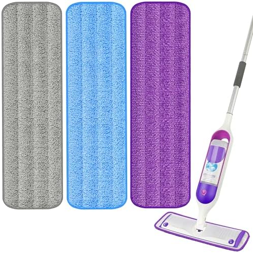 3 Pack Reusable Mop Pads for Swiffer PowerMop 1