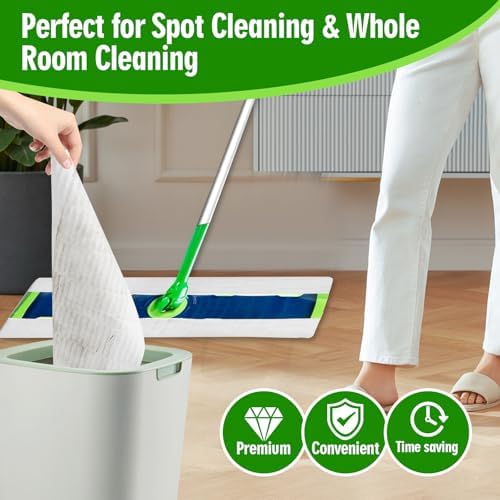 FURCIELOS XL Dry Sweeping Cloths for Swiffer Mop 60 Count Replacement Pads