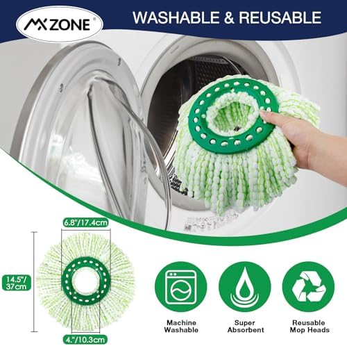 3 Pack Microfiber Mop Head Replacement for Libman Tornado 1