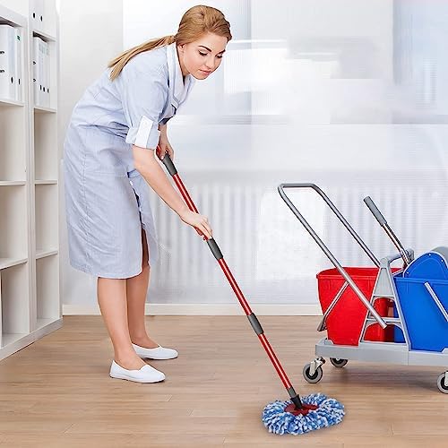 Qulable Spin Mop Replacement Handle - 4-Section Adjustable 30 to 58 Mop Stick