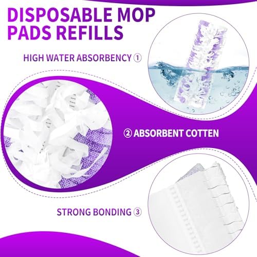 Aicipow 25 Count Swiffer Power Mop Replacement Pads