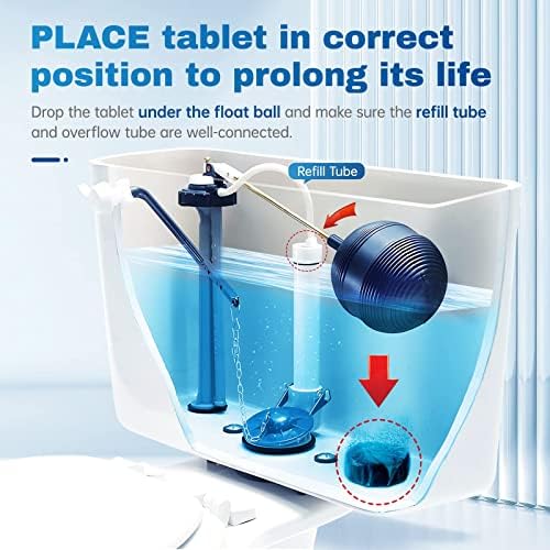 Vacplus Toilet Cleaner Tablets 30 Pack for 15 Months