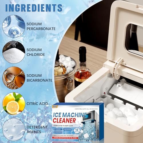 iaredon Ice Machine Cleaner Descaler Tablets 12 Count