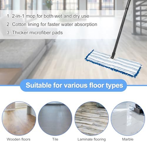3 Pack Mop Heads for O-Cedar Dual-Action Flip Mop 1