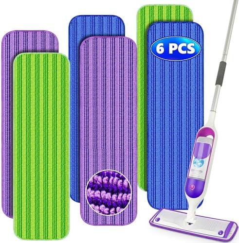 Reusable Mop Pads for Swiffer PowerMop 6 Pack