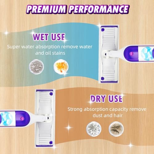 DrFlito 25 Pack Power Mop Pad Refills Unscented