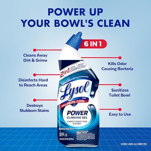 Lysol Max Strength Toilet Bowl Cleaner 24 oz 2 ct