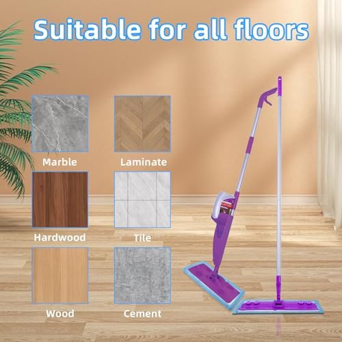 NIXOOT 6 Pack Reusable Microfiber Mop Refill Pads