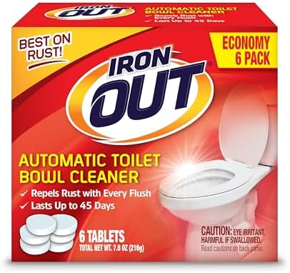 IRON OUT Automatic Toilet Bowl Cleaner Tablets 45 Days Rust Free