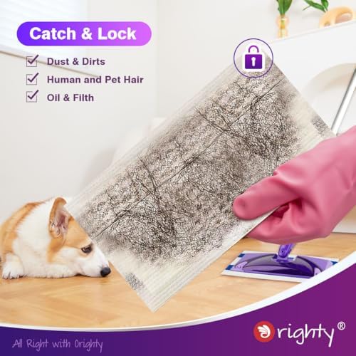 Orighty 48 Count Dry Mop Pads for Swiffer WetJet