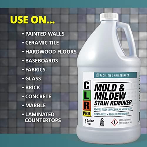 CLR PRO Heavy Duty Mold Mildew Stain Remover - 1 Gallon Bottle 1