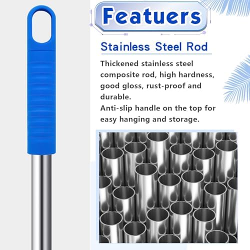 Suclain 8 Pcs Clip On Dust Mop Handle Replacement