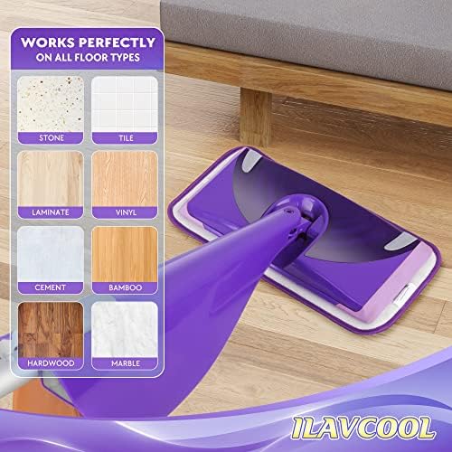 ILAVCOOL 6 Pack Reusable Mop Pads for Swiffer Wet Jet 1