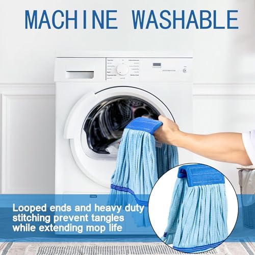 4 Pack Heavy Duty Microfiber Mop Refill - Extra Absorbent Durable