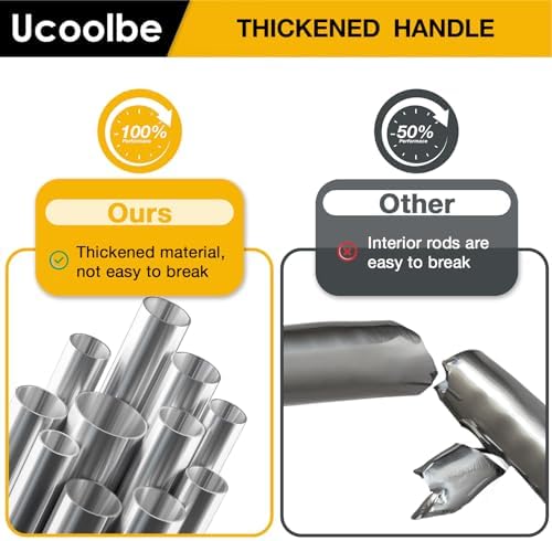 Ucoolbe Spin Mop Handle Replacement 4-Piece Adjustable 30-58