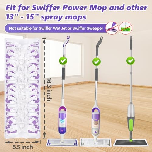 EHADOO 20 Pcs Disposable Mop Pads for Swiffer Power Mop