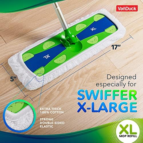 VanDuck Extra Large Cotton Mop Pads 2-Pack