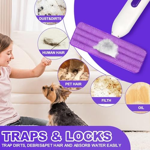 INFICRIME 6 Pack Reusable Microfiber Mop Pads 1